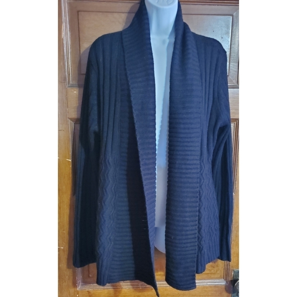 Fresh Black Open Cardigan Sweater